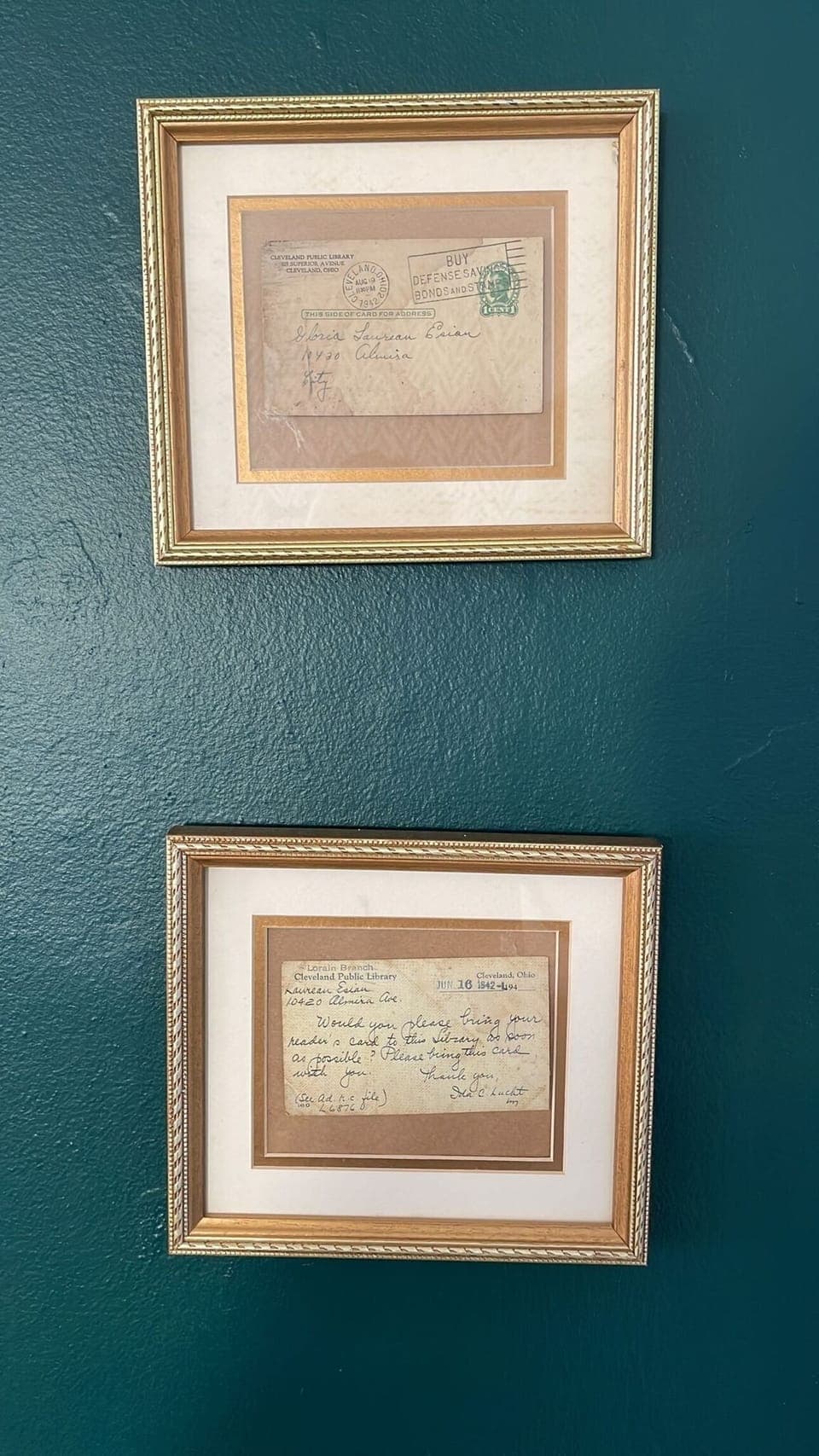 1942 Cleveland library cards