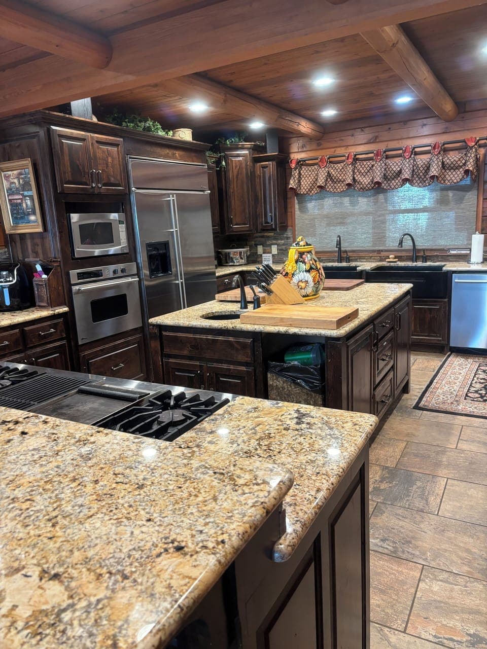 Extra large chef's kitchen. 