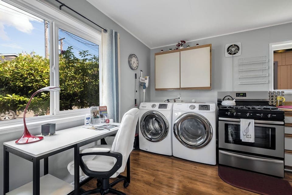 Dedicated workspace for remote work complete with high-speed WI-FI & streaming