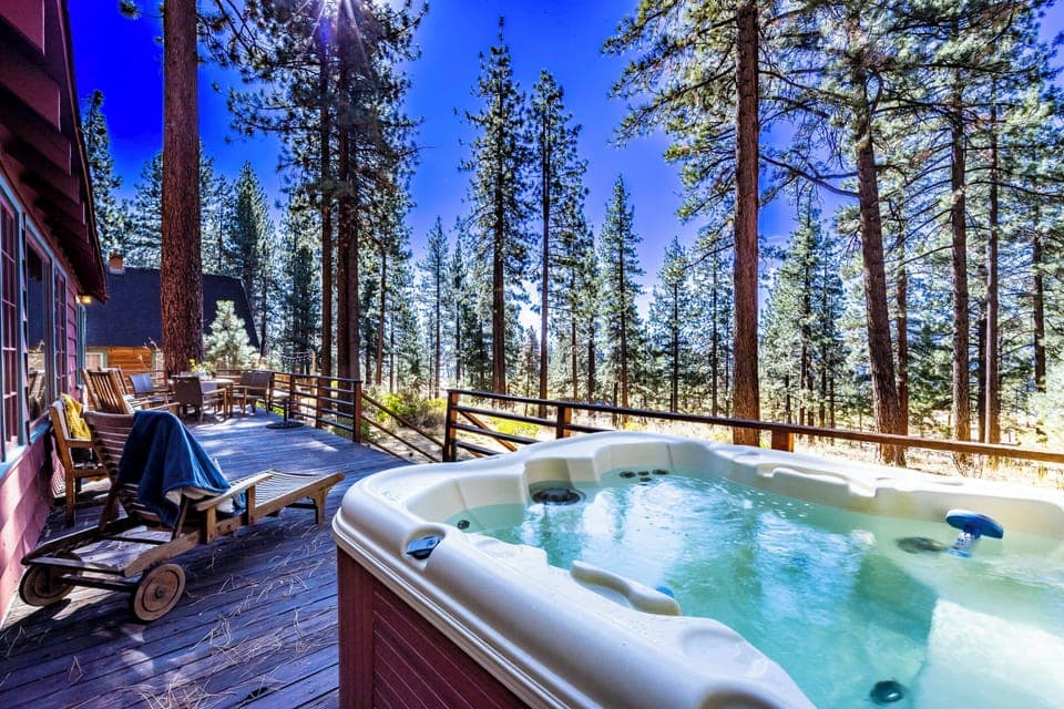 hot tub on deck