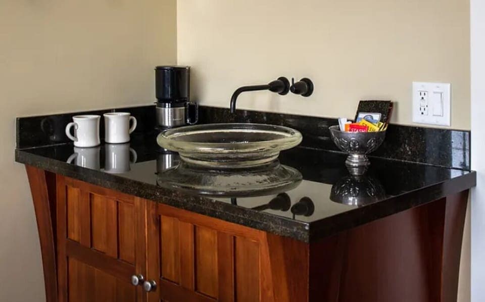 Start mornings with fresh coffee at your in-room refreshment nook.