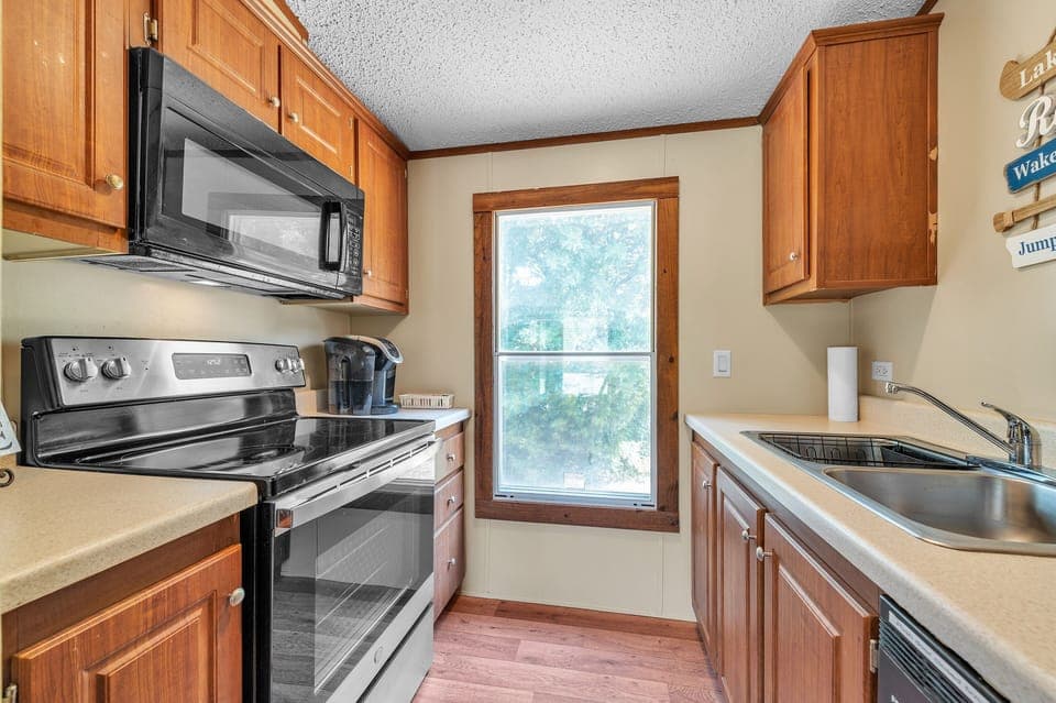 Indoors, Kitchen, Sink, Microwave, Oven