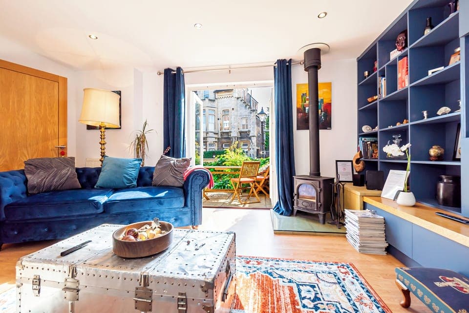 Living Room: Bright space with a cozy vibe, chic decor, and stunning garden views! Perfect for relaxation!