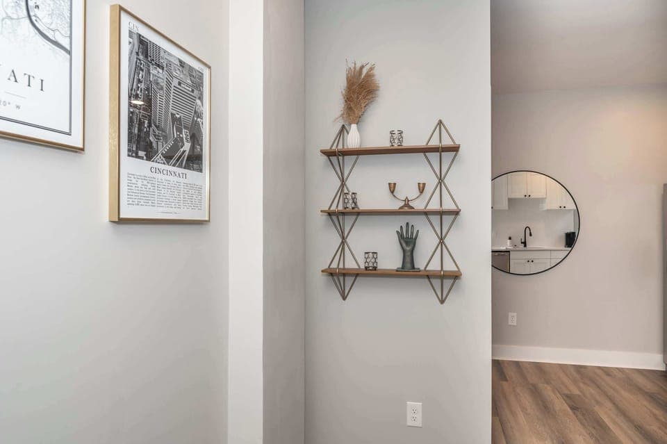 Apt 1 – This main-level condo boasts chic, modern styling throughout