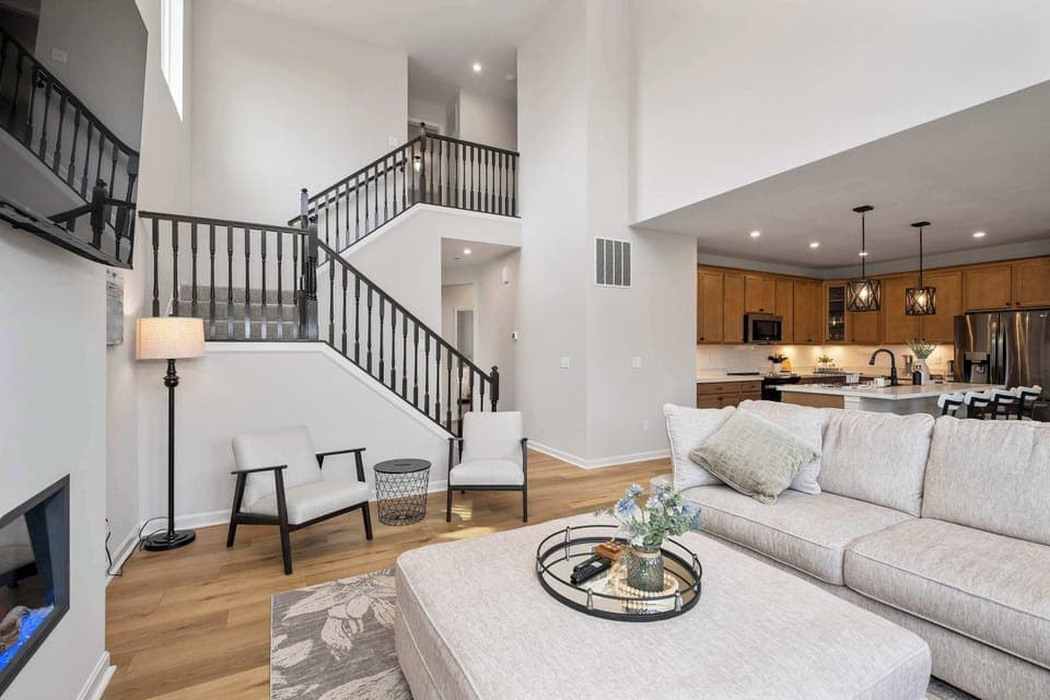 Curl up on the sofa and get lost in your favorite shows on the smart TV