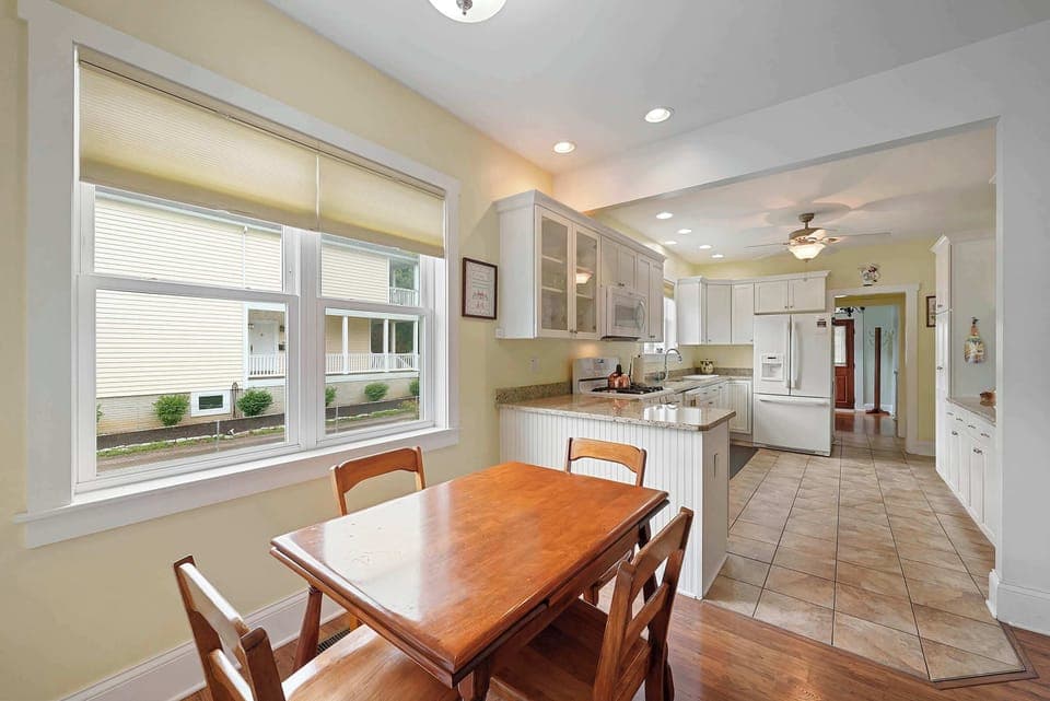 Sip morning coffee or grab a bite at the breakfast table, with space for 4