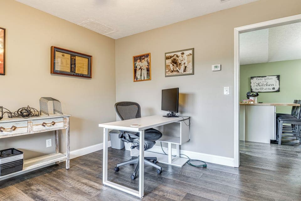 Home Office | 1st Floor | Desk w/ Monitor