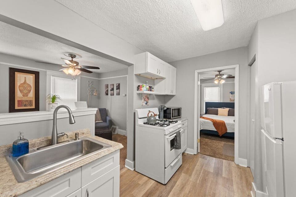 Cozy kitchen, perfect for a quiet evening in.  The warm lighting and inviting space make it feel like home.🏡 #homestyle