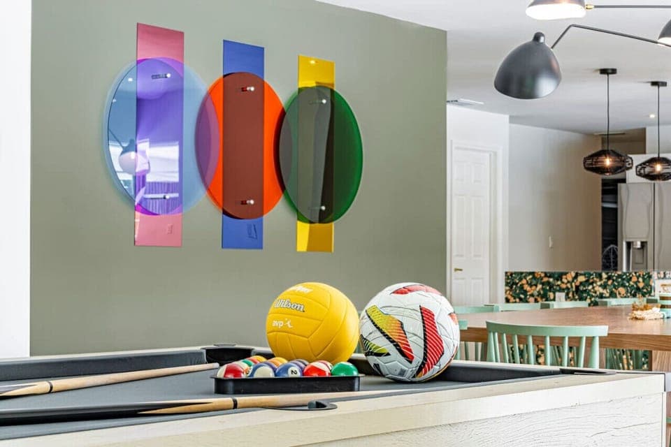 Living Area with a pool table