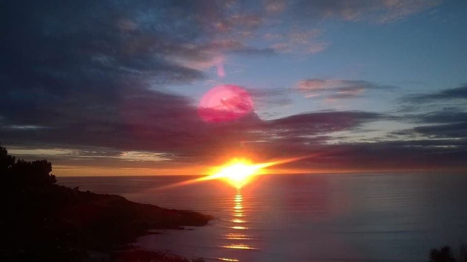 winter sunset from home 