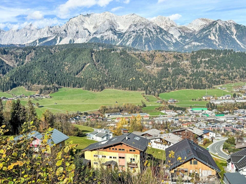 Sky, Mountain, Cloud, Ecoregion, Building, Nature, Natural Landscape, Highland, House, Body Of Water