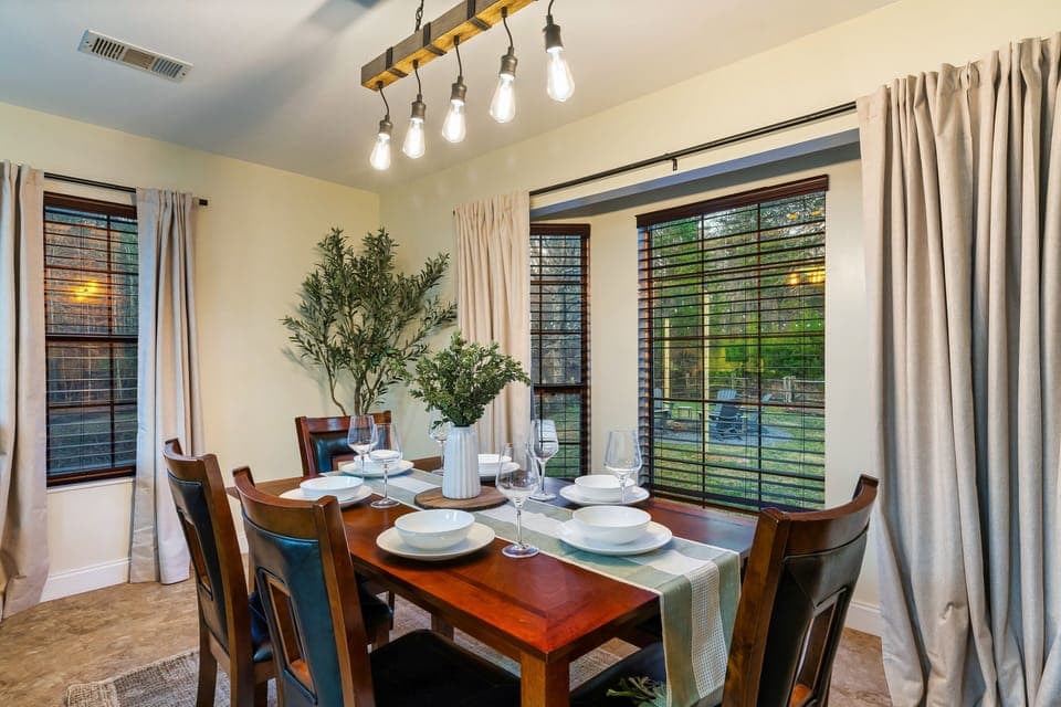 Prepare and enjoy your favorite meals with seating for 9! Great for family meals