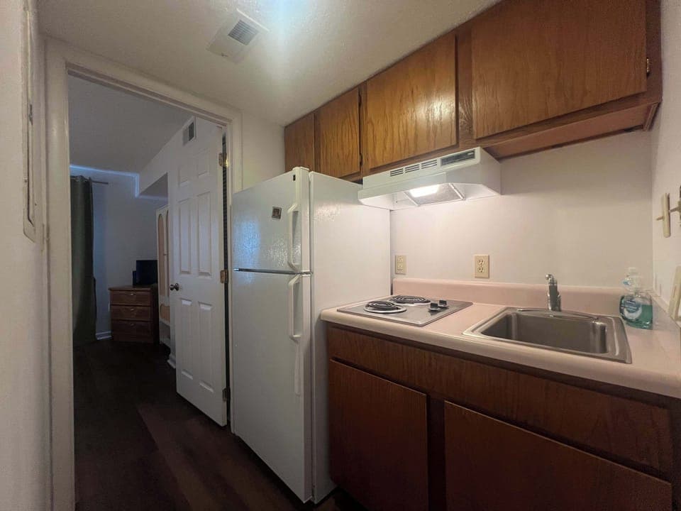 Prepare gourmet bites in the cozy galley kitchen