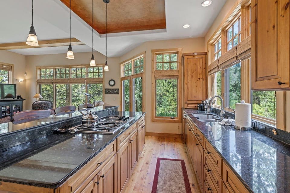 Fully stocked, gourmet kitchen perfect for preparing family meals.