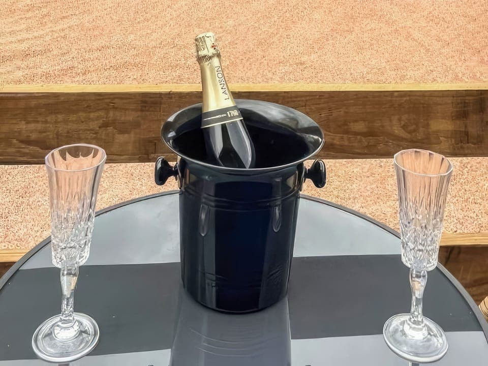 Sitting-out-area | Stewards Granary - East Learmouth Farmstays, Berwick-upon-Tweed