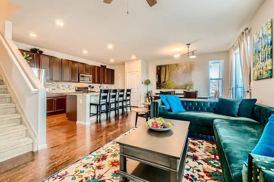 Open plan living area
