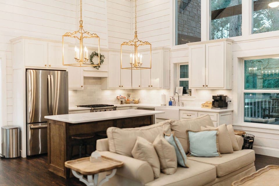 Living room and kitchen make for wonderful gathering spot