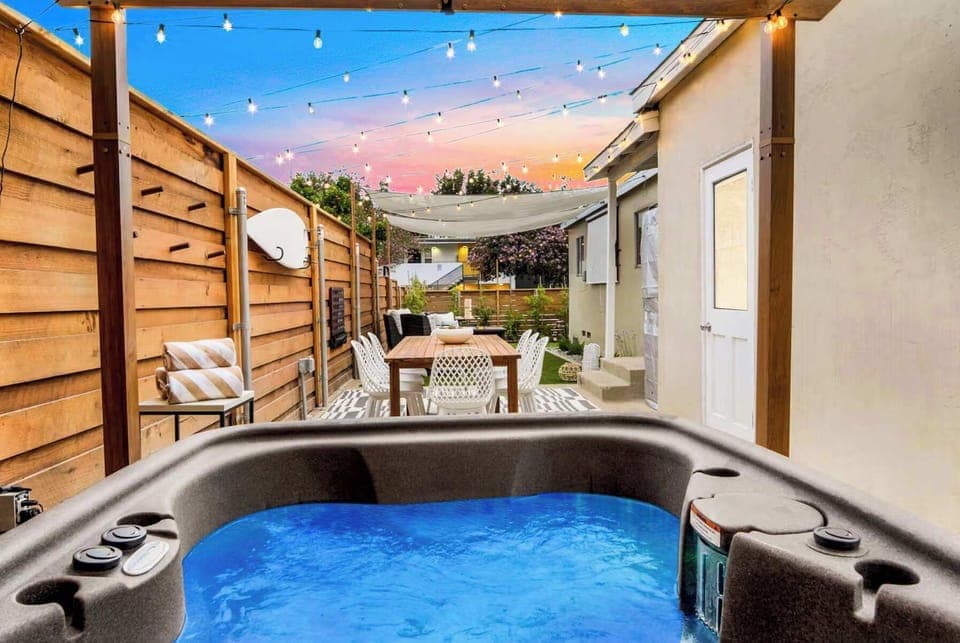 Cozy Hot Tub Area with Privacy Fencing