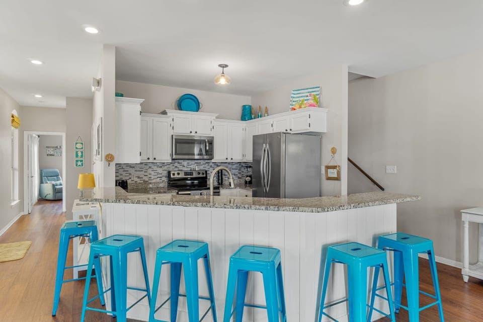 We've added several additional bar stools for counter seating