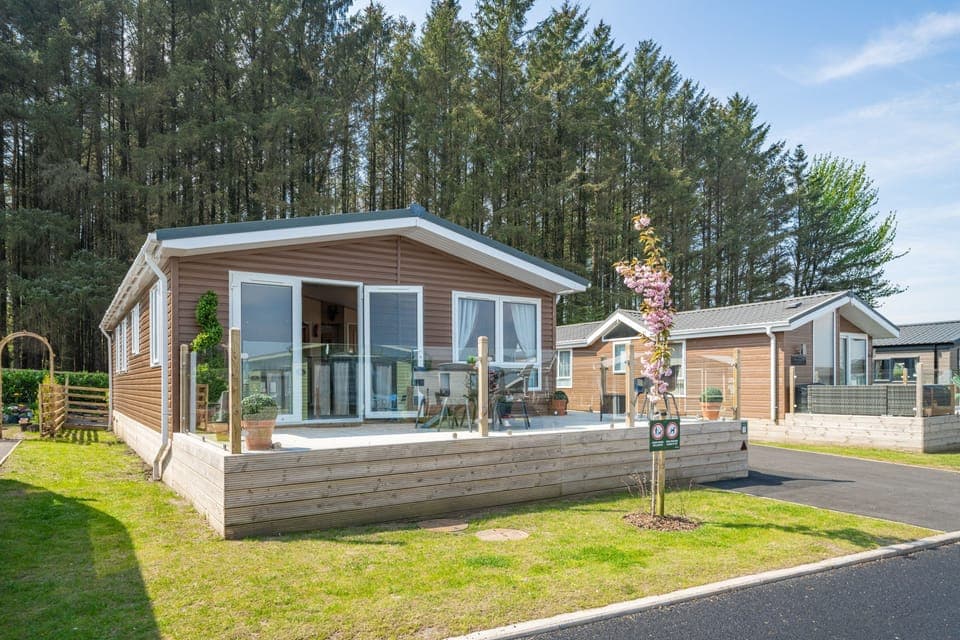 Antler Lodge on the Meadows Retreat Lodge Park in Moota near Cockermouth
