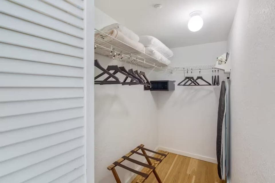 Plenty of room for your luggage and clothes. 