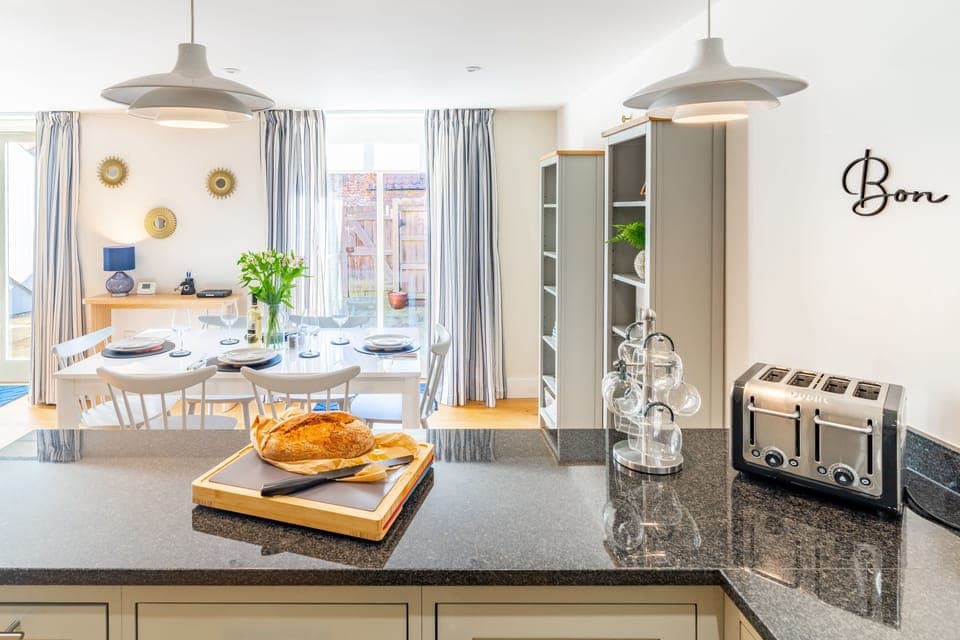 Ground floor: From the kitchen showing doors to the courtyard
