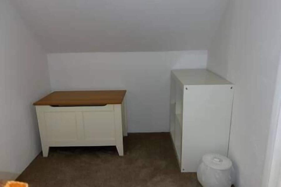 Toy box and area between the two twin rooms upstairs