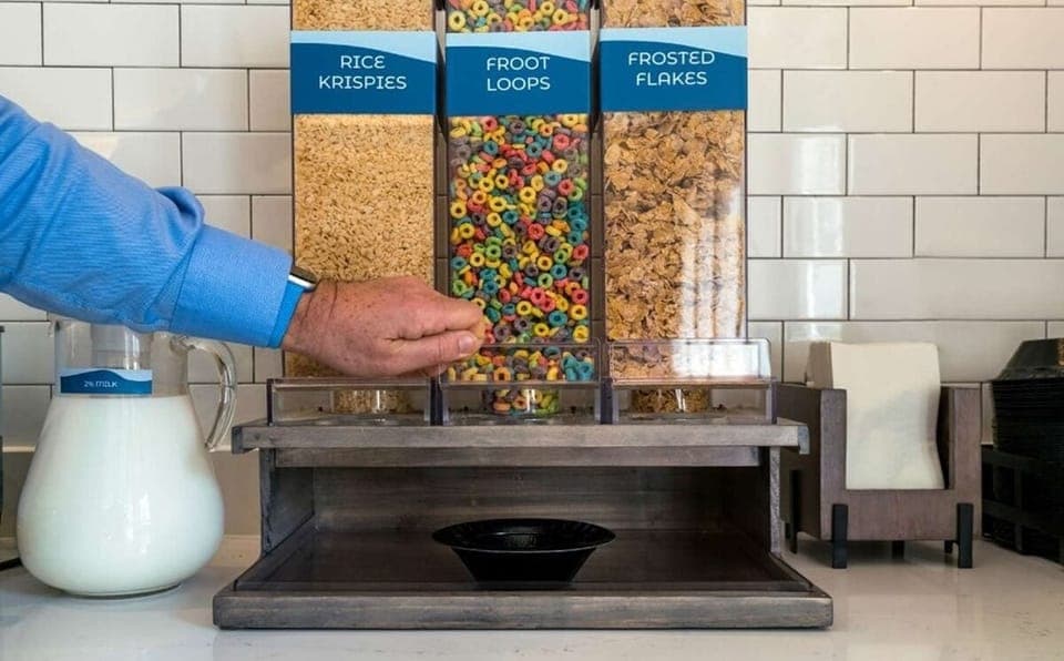 Start your morning with a colorful, fresh self-serve breakfast.