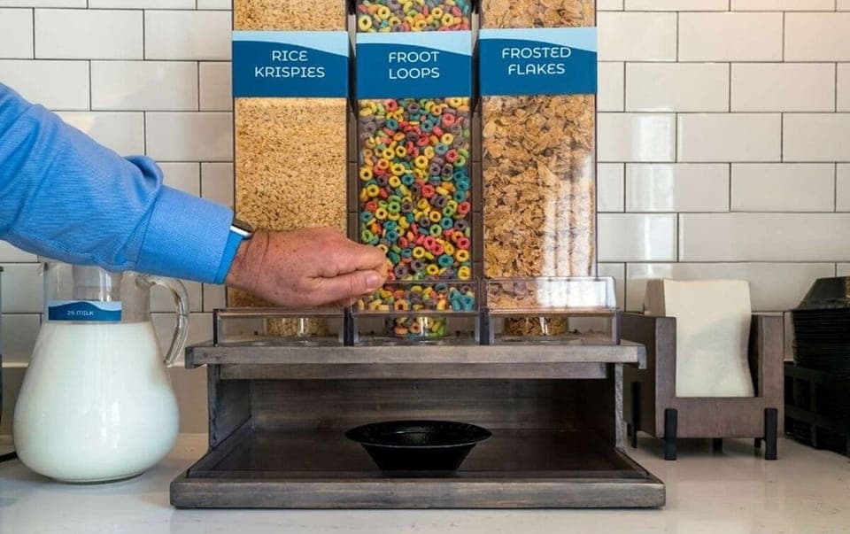 Start your morning with a colorful, fresh self-serve breakfast.