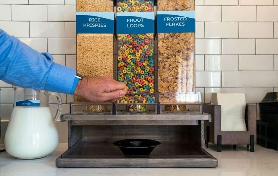 Start your morning with a colorful, fresh self-serve breakfast.