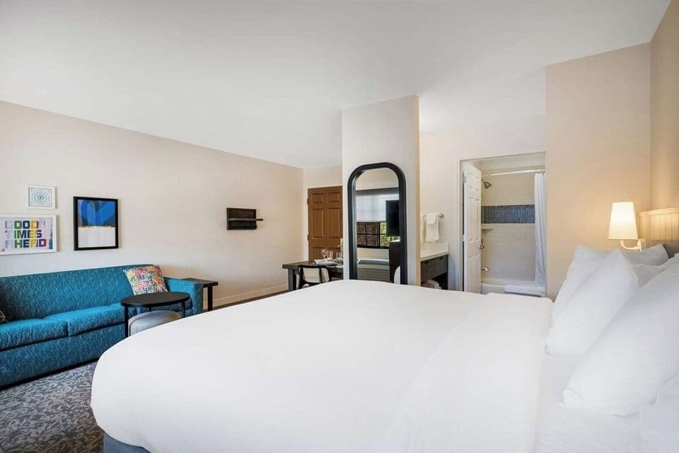 Wake slowly in a spacious room with convenient in-room comforts.
