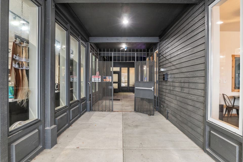 Entrance off street.