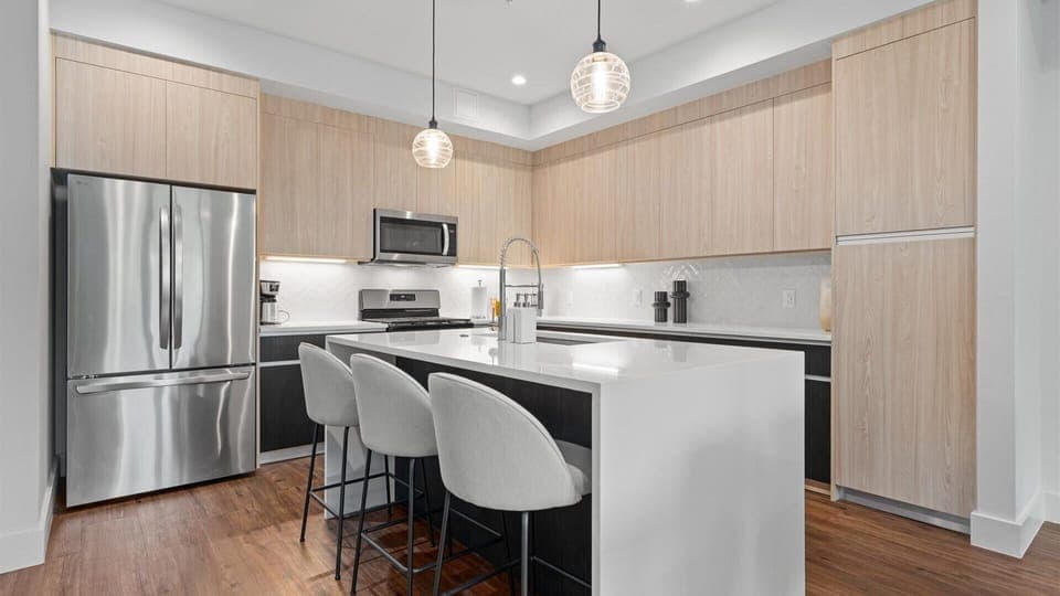 Pristine Modern Kitchen with Centered Island