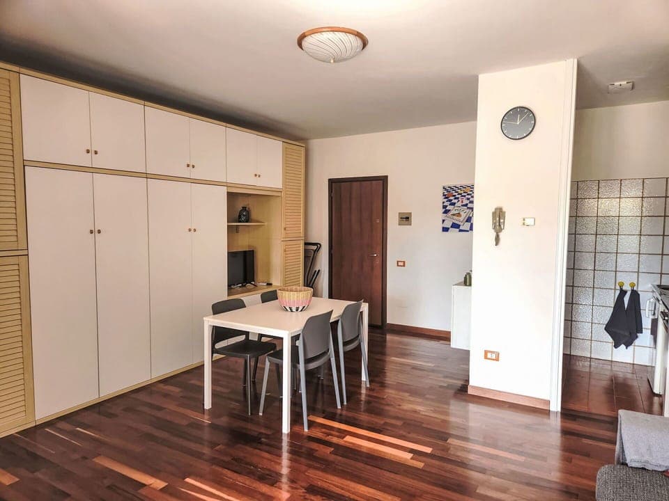 Flooring, Interior Design, Furniture, Floor, Wood, Ceiling, Wood Flooring, Room, Lighting, Apartment