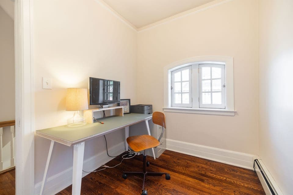 Serene workspace with natural light, ideal for focus and creativity.