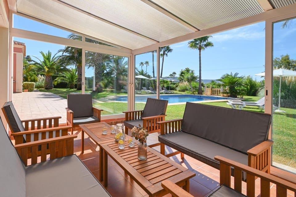Outside lounge area