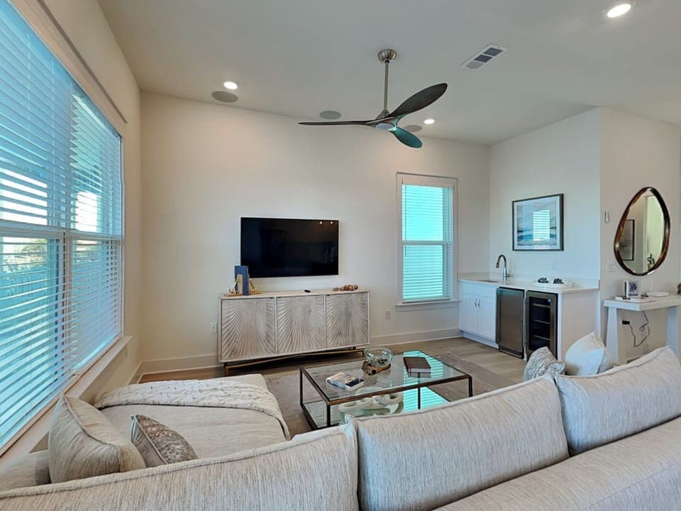 Living Area - Direct Balcony Access + Water Views