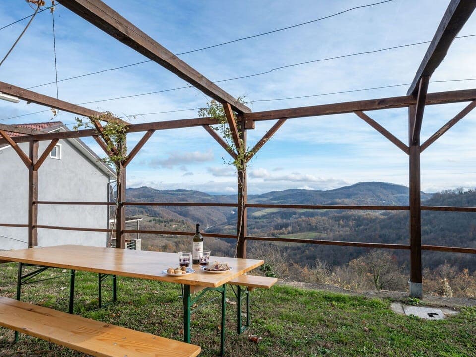 Sky, Cloud, Property, Furniture, Shade, Wood, Table, Interior Design, Outdoor Furniture, Plant