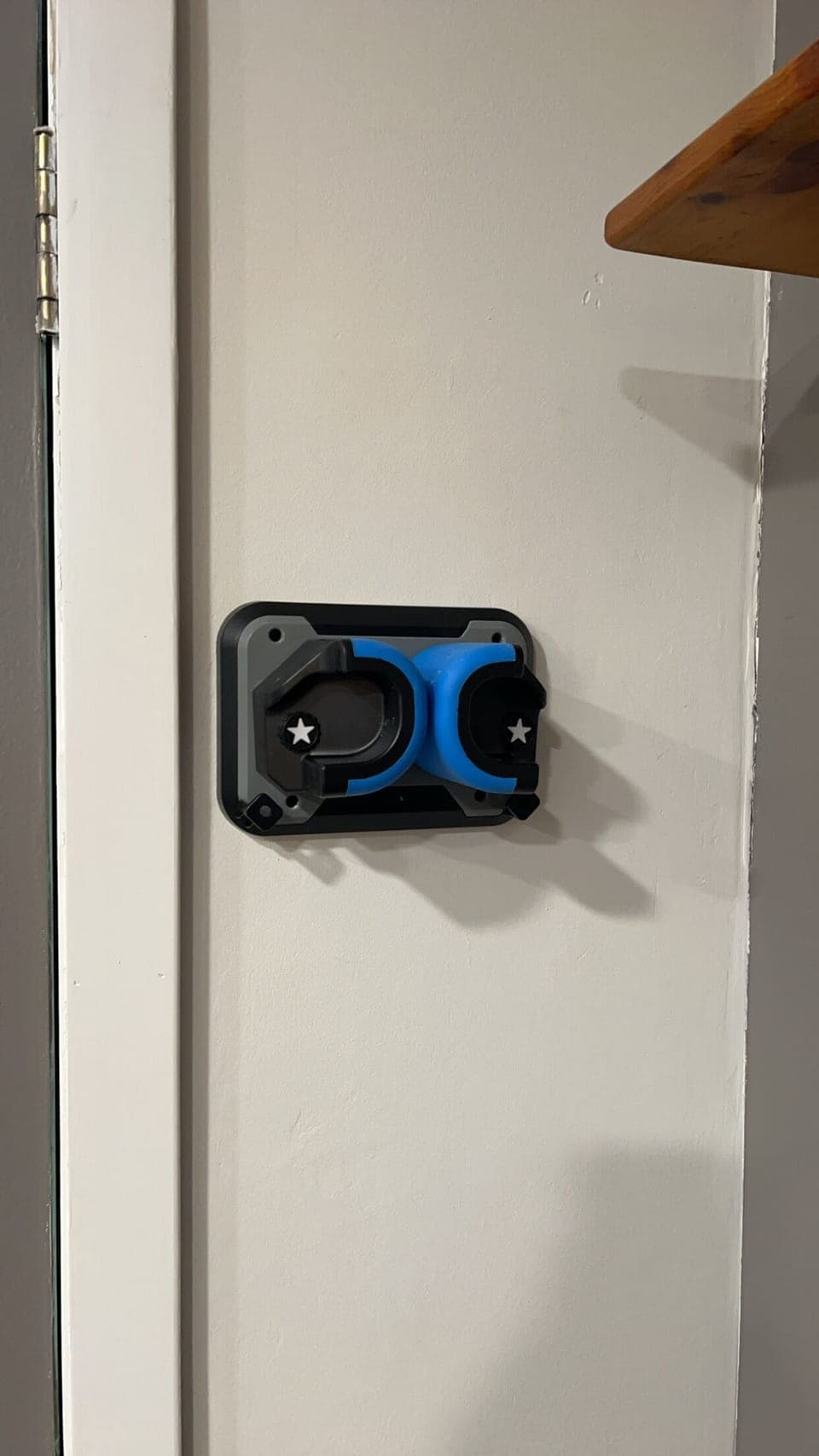 2 sets of Ski hooks located in the kitchen 