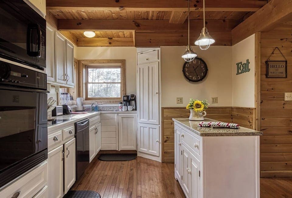 Kitchen. Stocked with all pots, pans, utensils you would need to cook