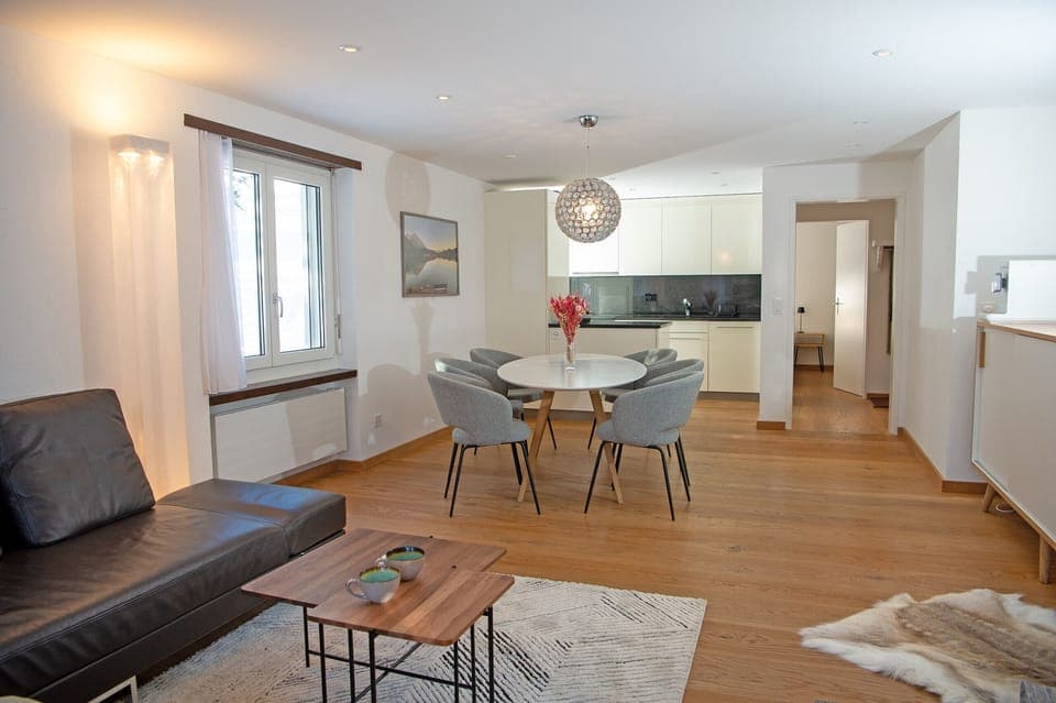 Living-dining area with kitchen