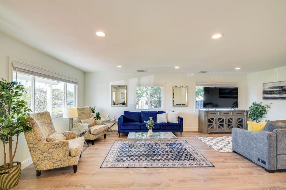 Santa Clara Vacation Rental | 3BR | 2BA | 1,495 Sq Ft | 3 Steps Required