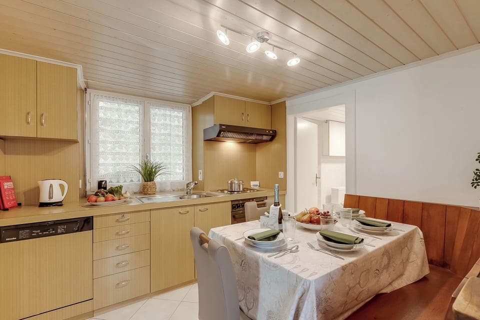Kitchen and dining area
