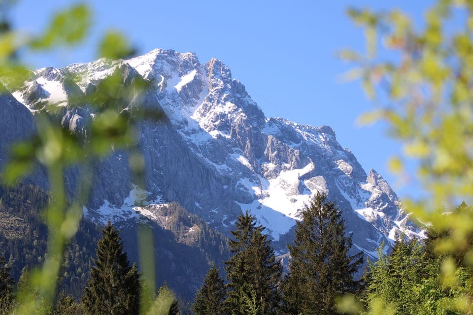 Orginalaussicht auf die Zugspitze
