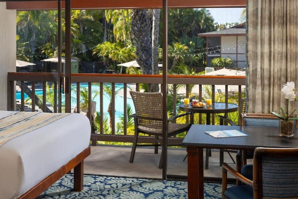 Bedroom with Pool View