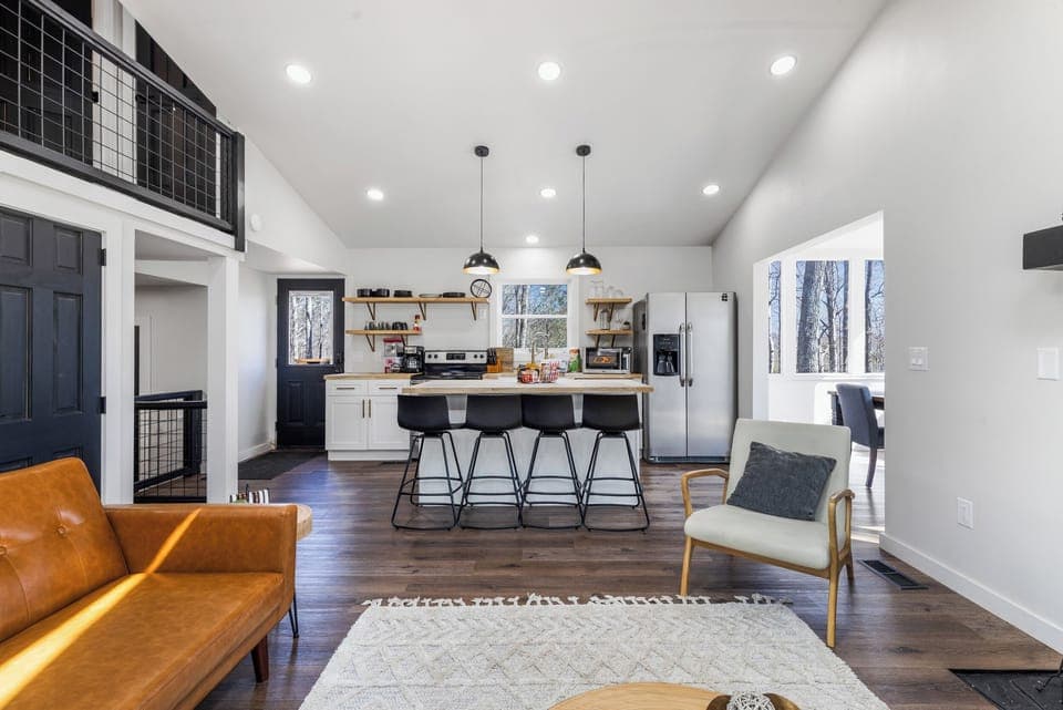 plenty of space for gathering family and friends