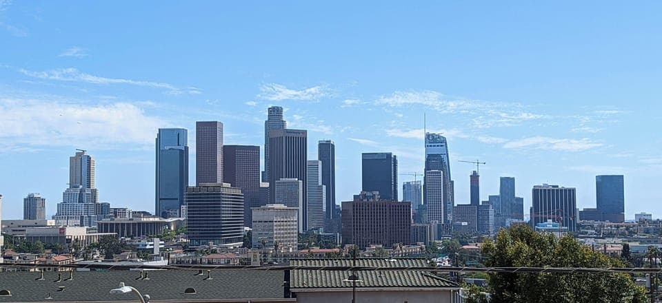 Iconic Downtown LA Skyline Views (photo taken from the balcony).