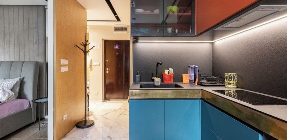 Open space of kitchen &bedroom