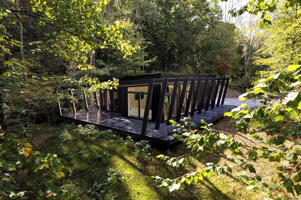 Aerial view of back exterior