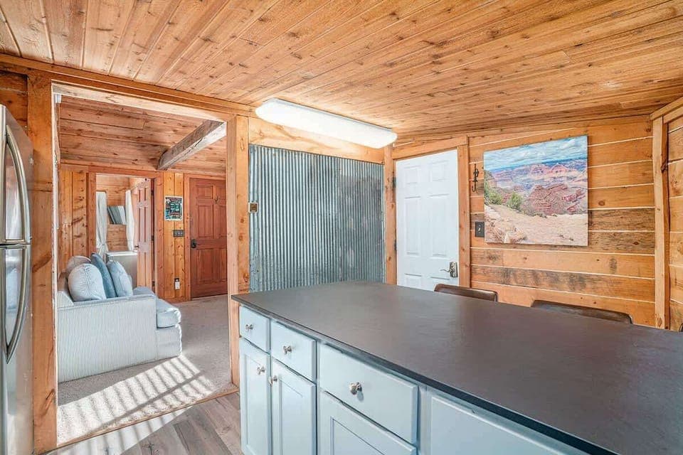 Kitchen is right off of the living room.